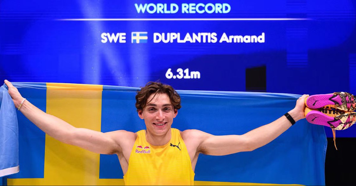 Duplantis lần thứ 15 phá kỷ lục nhảy sào thế giới
