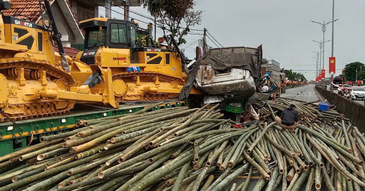 Xe tải tông đuôi xe đầu kéo dừng trên quốc lộ 1, một người tử vong