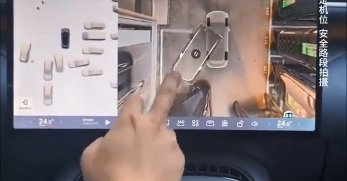 Đánh lái ô tô vào chỗ đỗ xe bằng màn hình như chơi game, nhấn 'OK' là xe tự vào ô