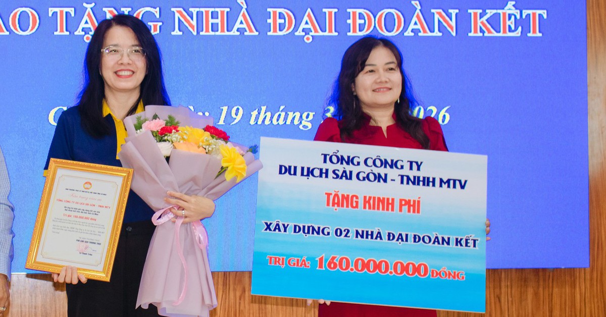 Saigontourist Group trao tặng kinh phí xây dựng hai căn nhà Đại đoàn kết tại tỉnh Cà Mau