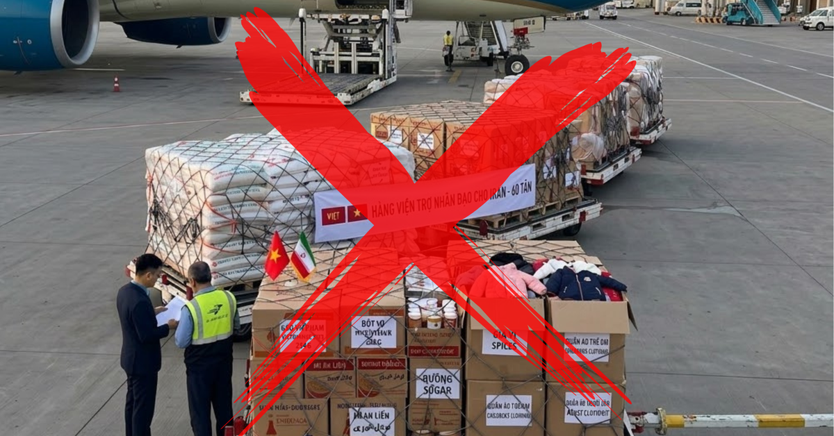Việt Nam bác thông tin viện trợ nhân đạo 60 tấn hàng hóa cho Iran