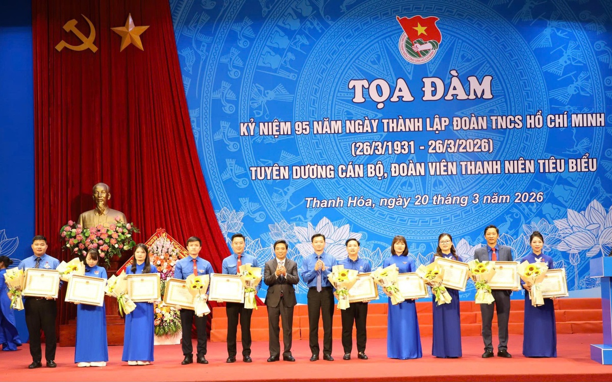 Thanh Hóa tuyên dương cán bộ, đoàn viên, thanh niên tiêu biểu năm 2026