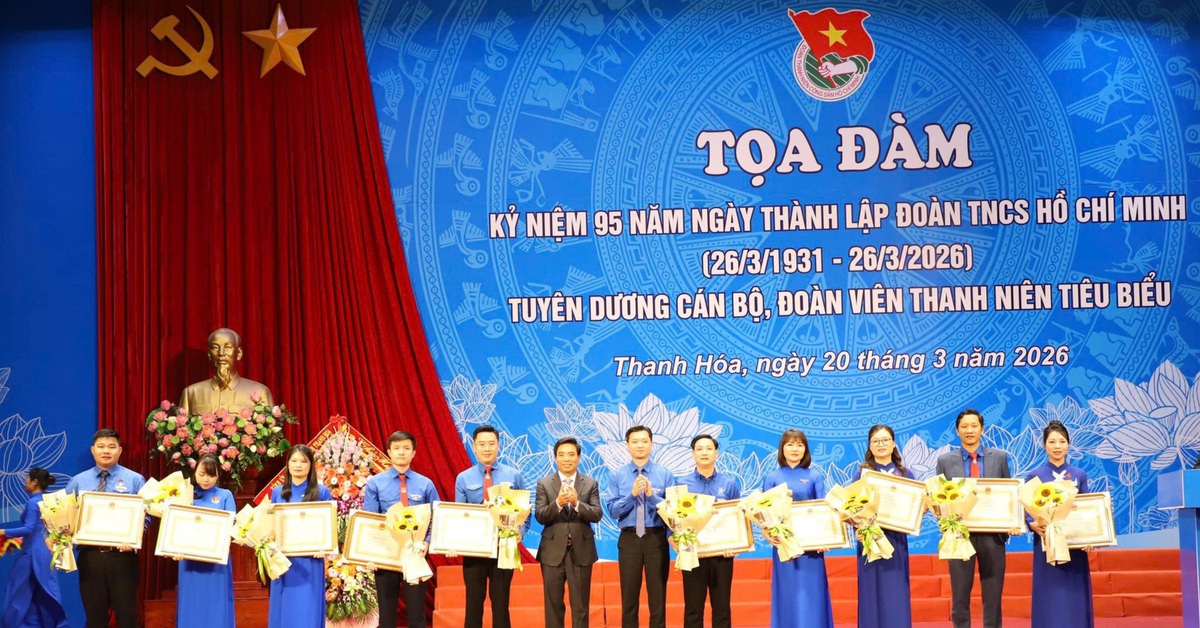 Thanh Hóa tuyên dương cán bộ, đoàn viên, thanh niên tiêu biểu năm 2026