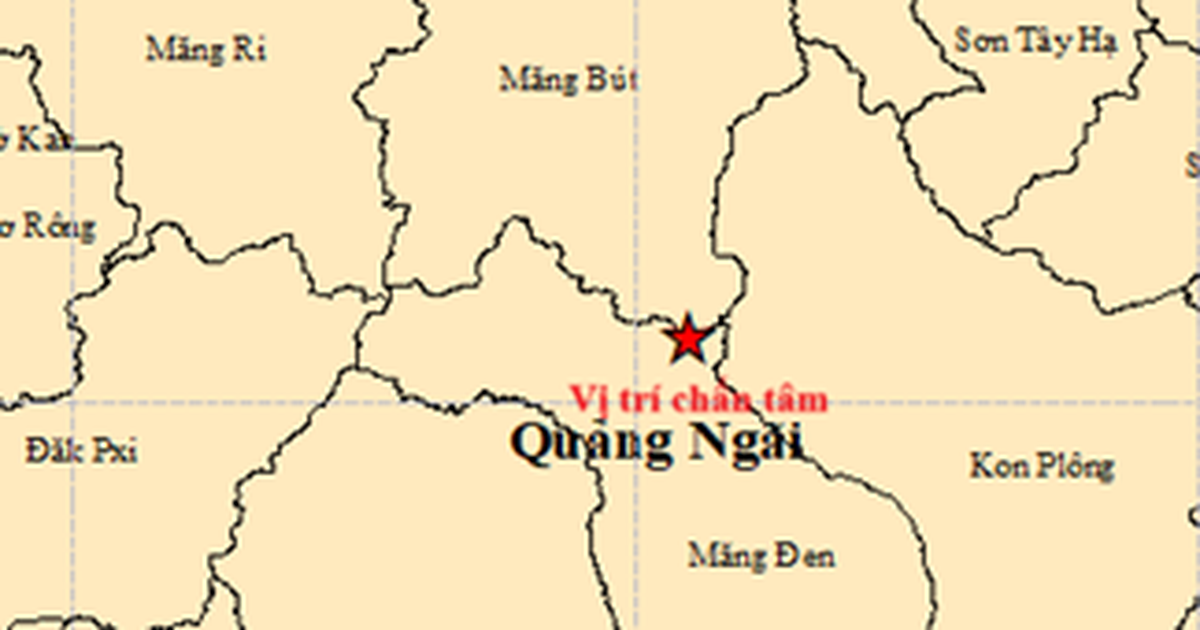 Động đất gây rung lắc ở Quảng Ngãi