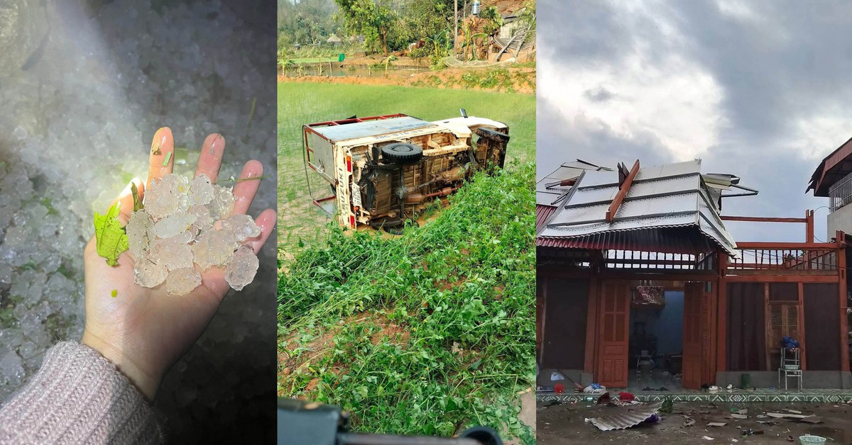 Hình ảnh mưa đá, dông lốc gây thiệt hại nặng ở Tuyên Quang, Sơn La, Lào Cai