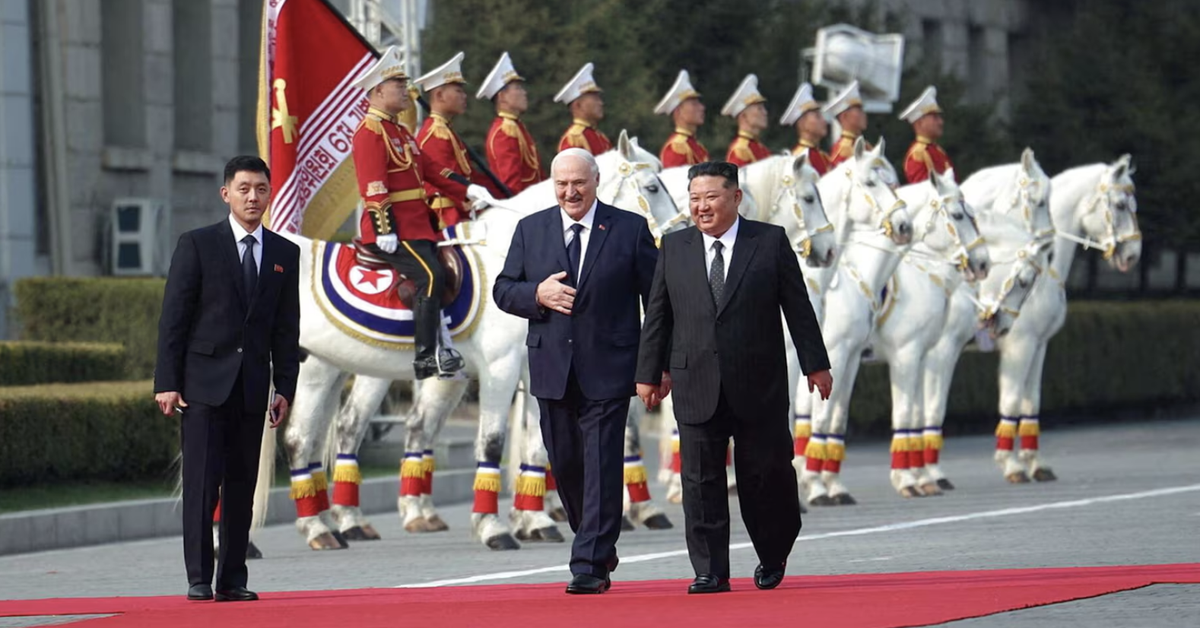 Ông Kim Jong Un tiếp đón Tổng thống Belarus thăm Triều Tiên