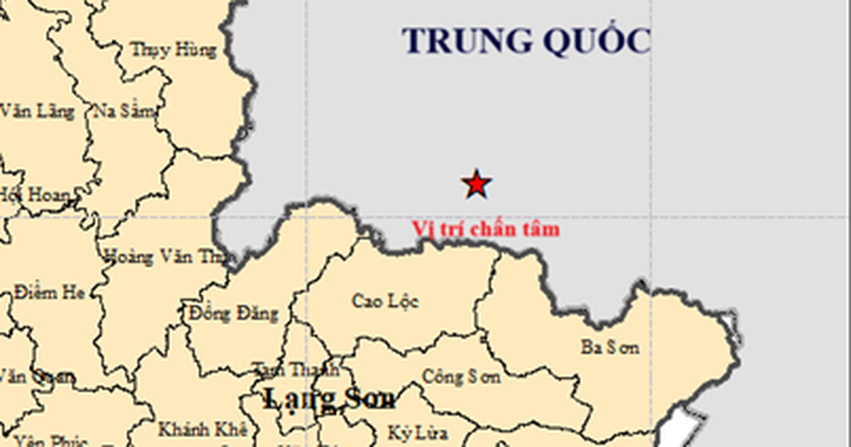 Động đất gần biên giới Việt Trung, Lạng Sơn rung lắc