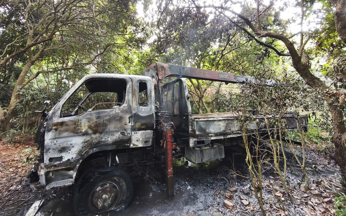 Xe tải cẩu vướng dây điện, tài xế bị điện giật tử vong