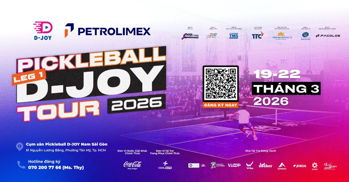 Pickleball D-Joy Tour 2026: Góp phần phát triển thể thao Việt Nam