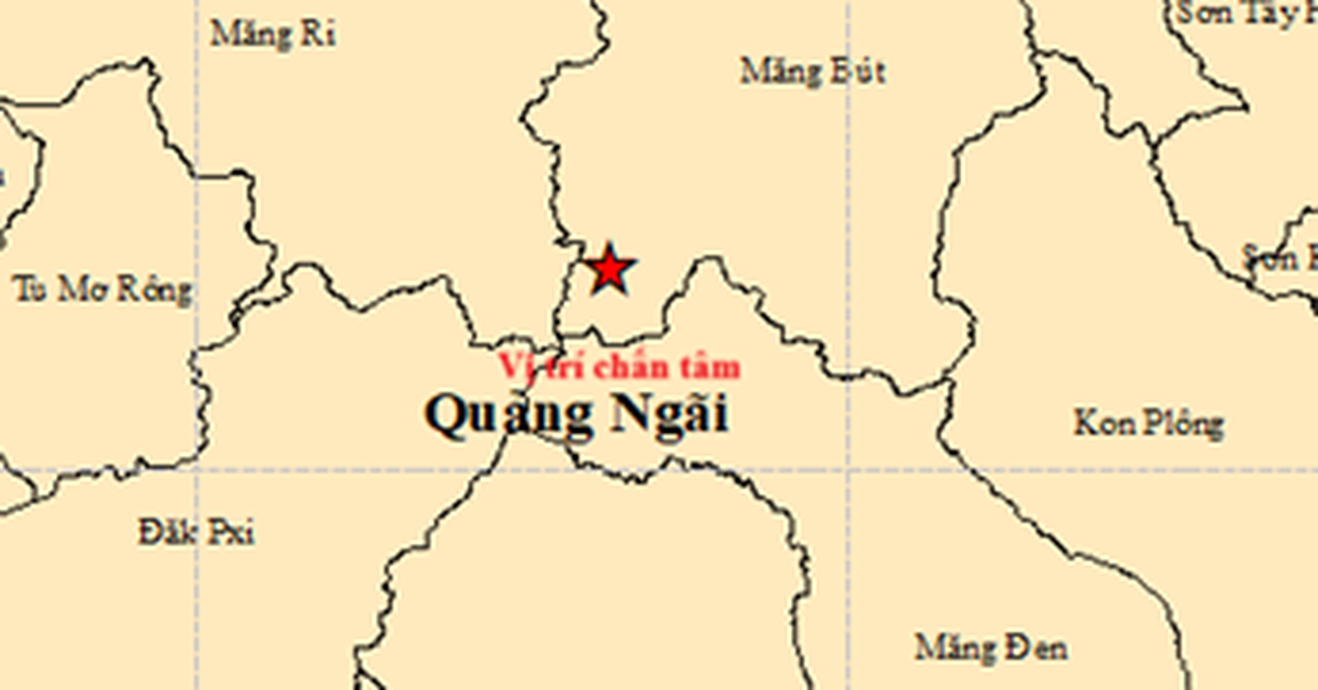 Động đất mạnh 3,9 độ ở Quảng Ngãi
