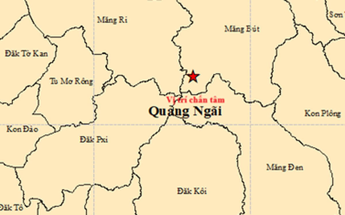 Động đất mạnh 3,9 độ ở Quảng Ngãi