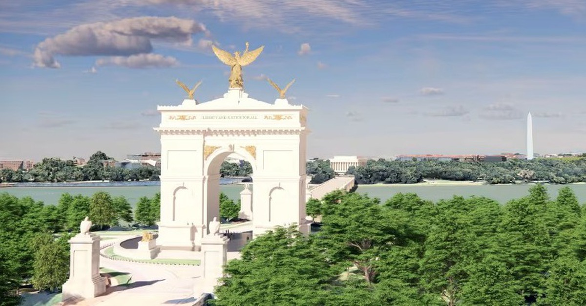 Nhà Trắng công bố thiết kế 'khải hoàn môn' mạ vàng