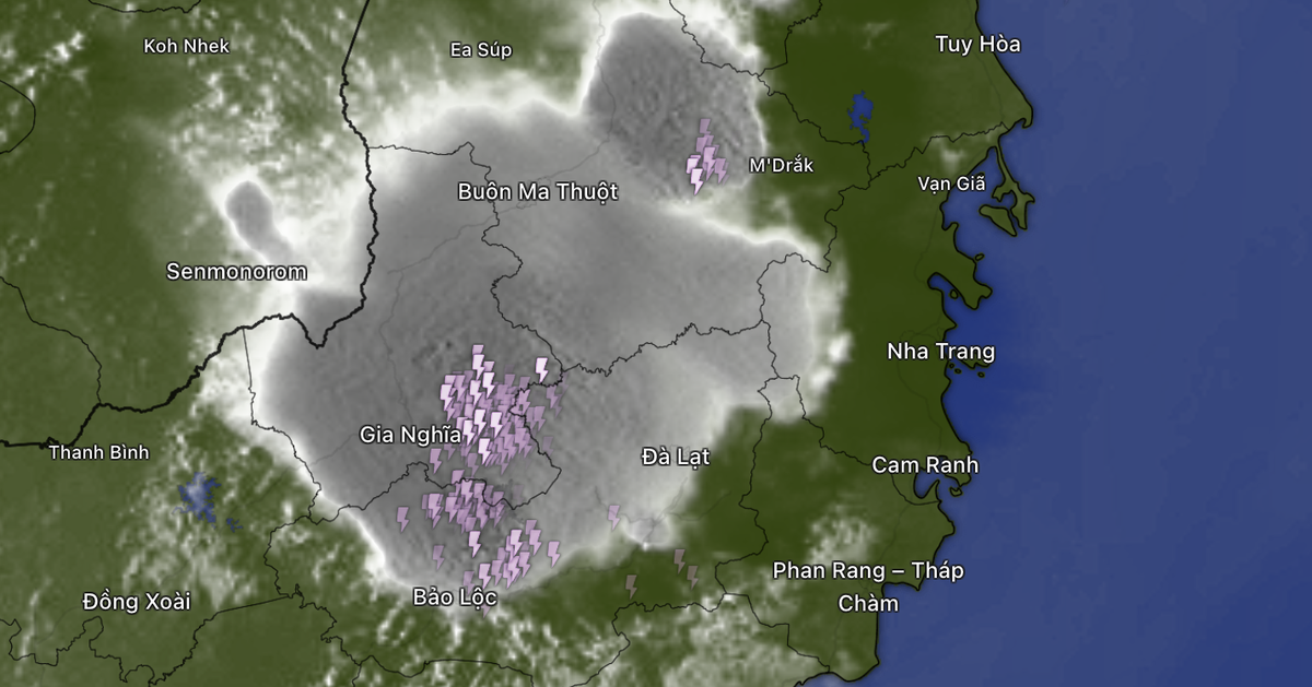 Ổ mây dông đậm đen, Lâm Đồng - Đắk Lắk sẽ có mưa giải nhiệt sau ngày nắng gắt