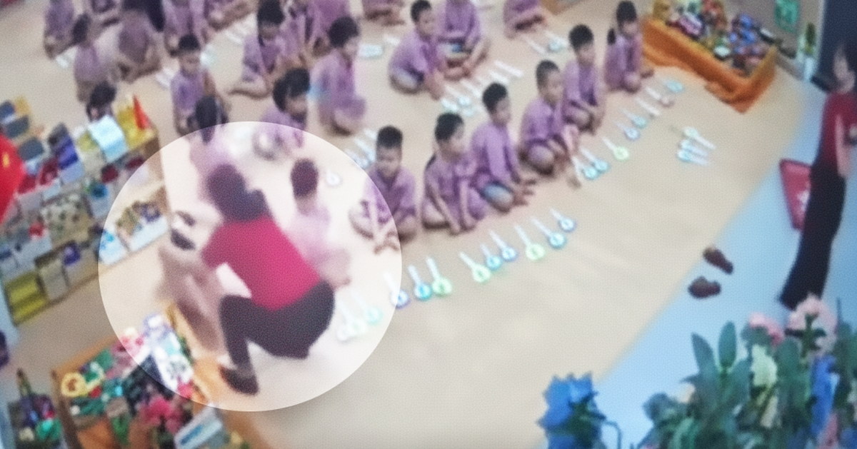 Xôn xao đoạn clip bé trai 4 tuổi nghi bị cô giáo 'tác động' vào đầu