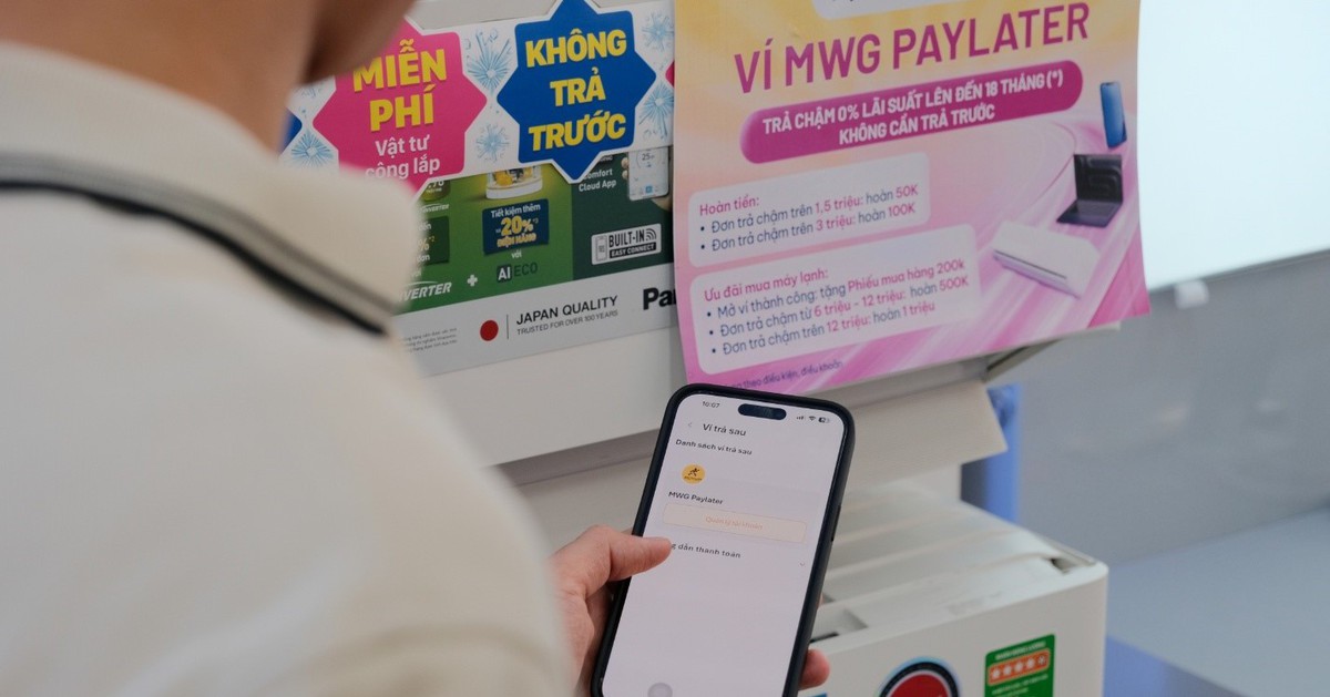 Giải nhiệt trước, trả tiền sau với ví MWG Paylater tại Điện Máy Xanh