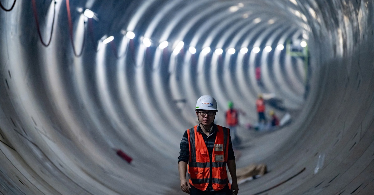 Cận cảnh đường hầm metro Nhổn - ga Hà Nội sâu 30m vừa được đào thông