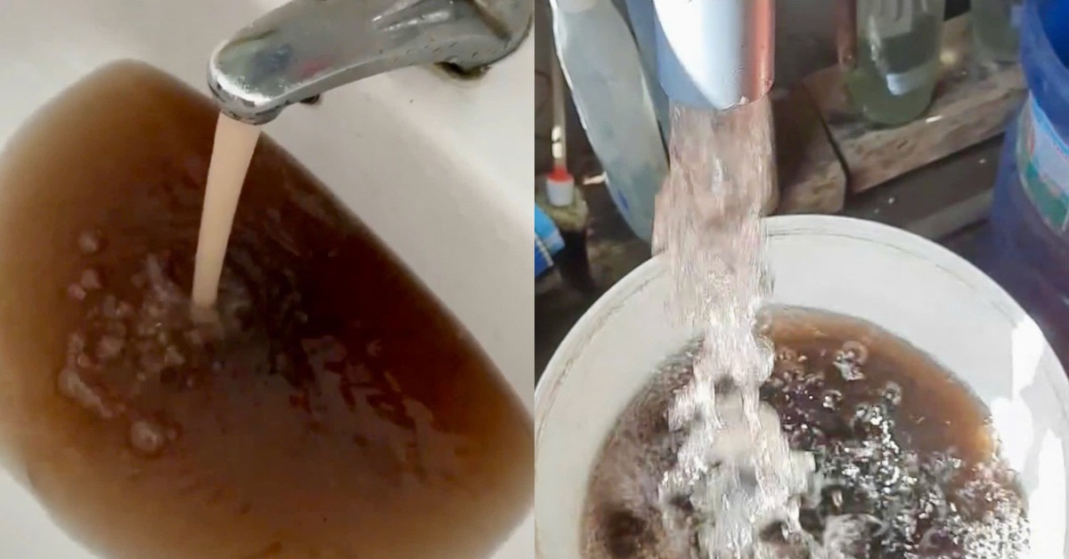 Nước đen như cà phê sau sự cố vỡ đường ống nước tại Phú Yên