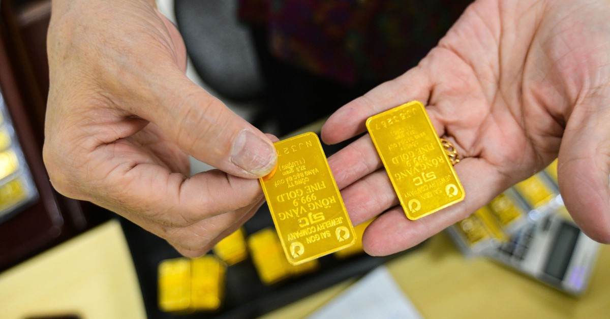 Giá vàng miếng SJC xuống thấp nhất trong vòng 1 tháng