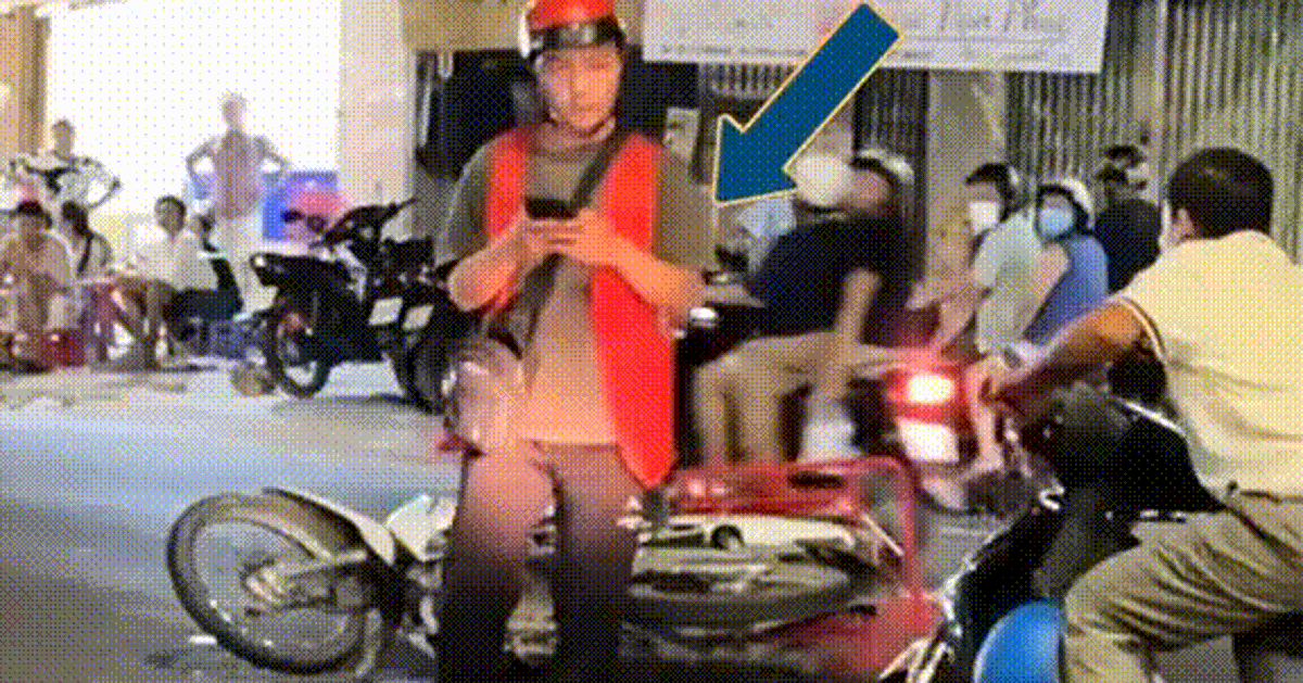 Xử lý người chạy xe máy biển số giả đạp ngã xe shipper sau va quẹt giao thông ở Tây Ninh