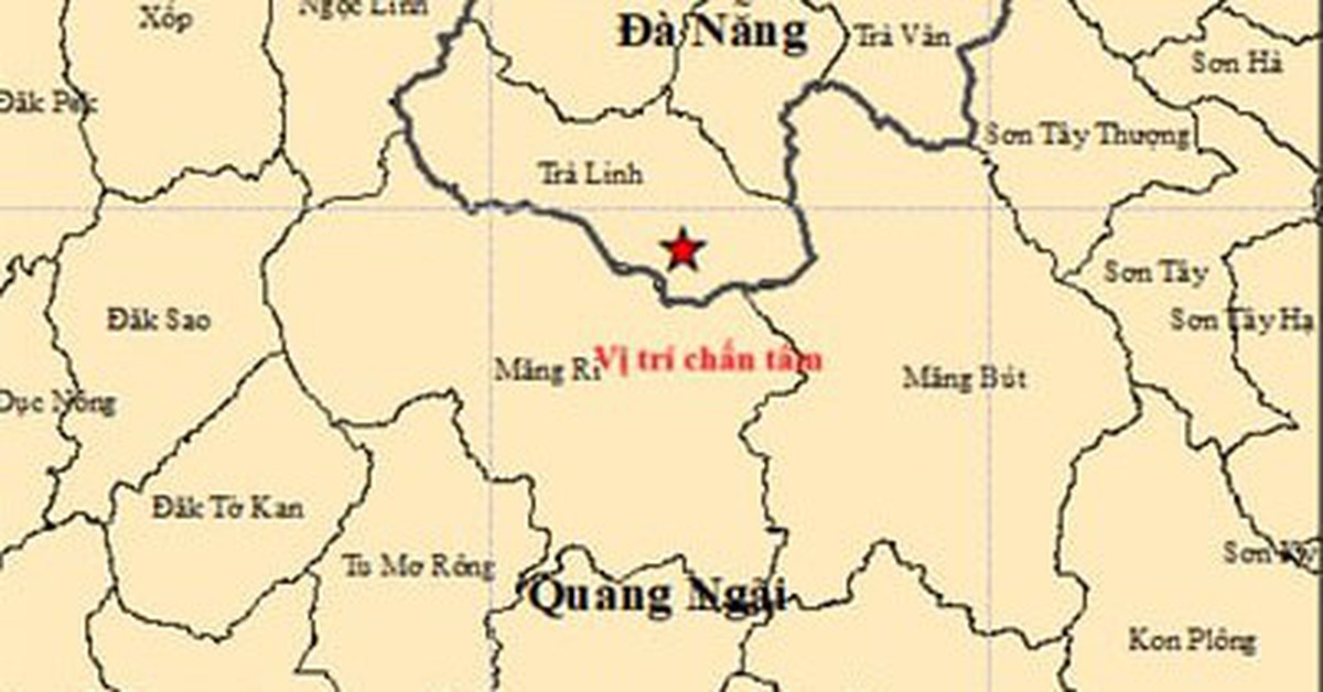 5 trận động đất liên tiếp ở Đà Nẵng và Quảng Ngãi sáng 22-4