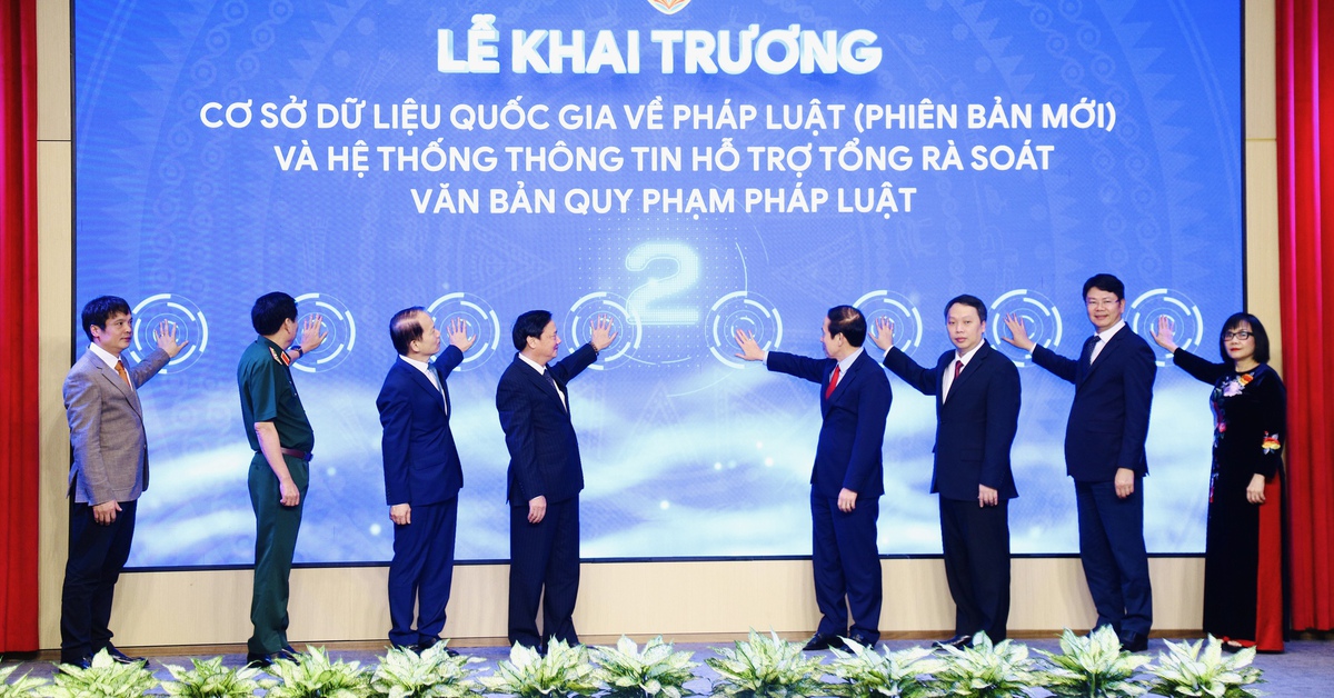 Bộ Tư pháp khai trương Cơ sở dữ liệu quốc gia về pháp luật phiên bản mới