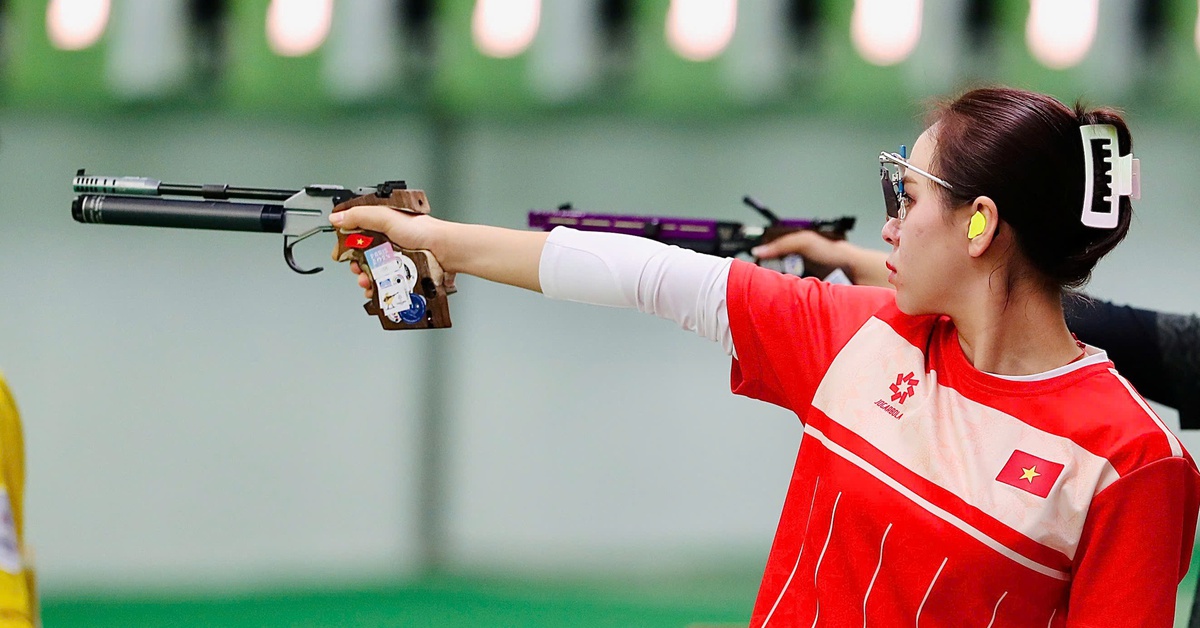 Xạ thủ Trịnh Thu Vinh được tài trợ chuẩn bị cho Asiad 20