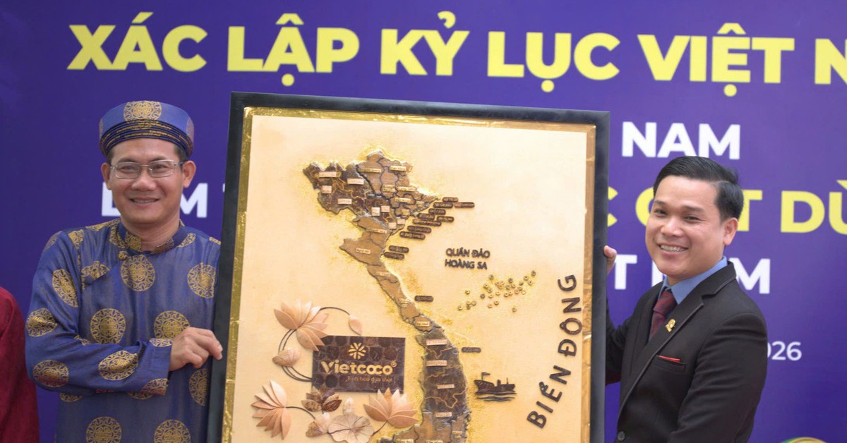 Chiêm ngưỡng bản đồ Việt Nam từ xôi nước cốt dừa