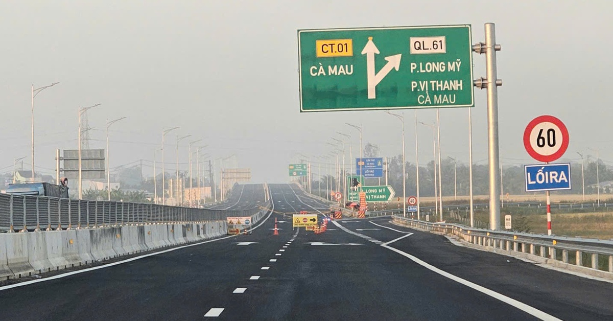 Thông xe lại tuyến chính cao tốc Hậu Giang - Cà Mau từ trưa 29-4