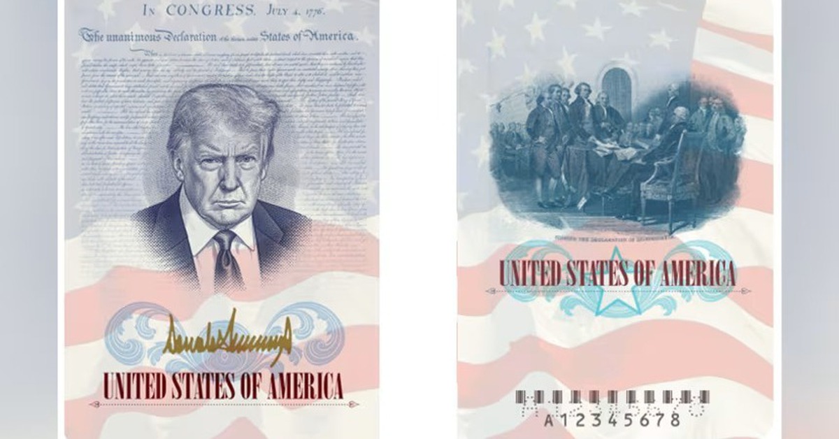 Mỹ sắp cấp hộ chiếu in hình Tổng thống Trump