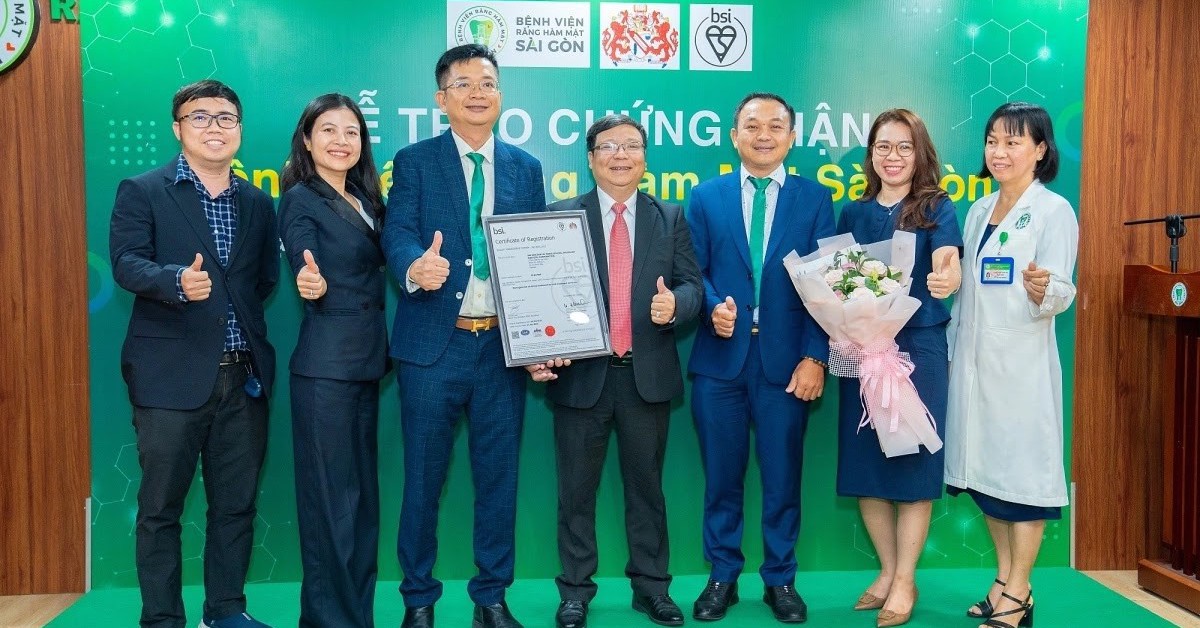 Bệnh viện Răng hàm mặt Sài Gòn đạt chuẩn ISO 9001:2015