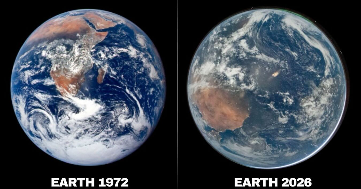 Tại sao ảnh Trái đất năm 2026 lại 'nhợt nhạt' hơn ảnh năm 1972?