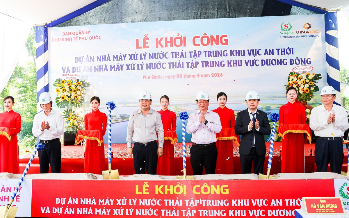 Khởi công hai dự án nhà máy xử lý nước thải tập trung hơn 1.000 tỉ đồng ở Phú Quốc
