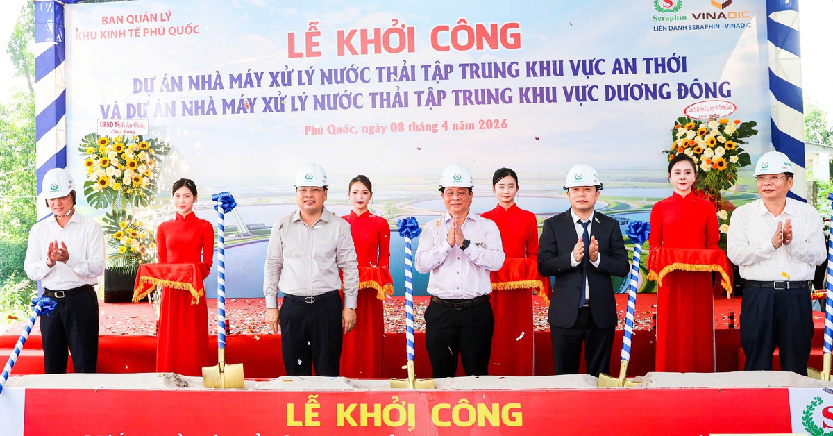 Khởi công hai dự án nhà máy xử lý nước thải tập trung hơn 1.000 tỉ đồng ở Phú Quốc