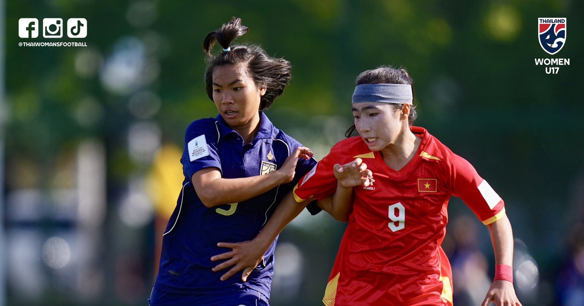 Ghi bàn thắng muộn phút 90+2, U17 nữ Việt Nam chia điểm với U17 nữ Thái Lan