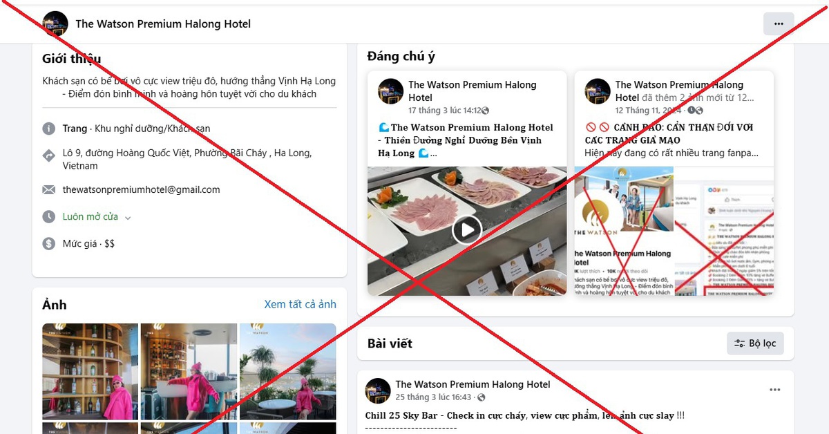 Cảnh giác với fanpage giả mạo lừa đặt phòng khách sạn trực tuyến