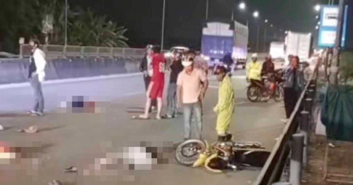 Tai nạn ô tô, xe máy trên Quốc lộ 1, 2 cháu nhỏ thương vong
