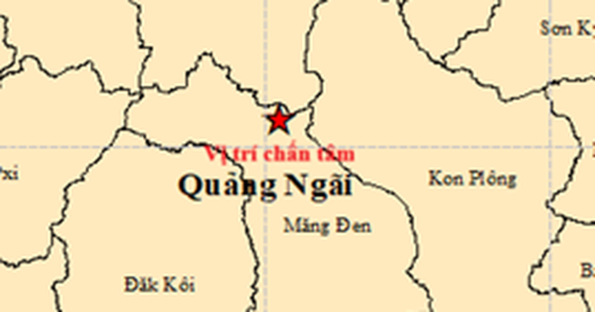 Liên tiếp 6 trận động đất xảy ra ở Quảng Ngãi, trong ngày 11-5