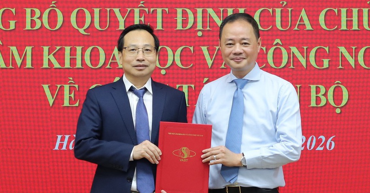 PGS.TS Hoàng Anh Sơn được bổ nhiệm làm Giám đốc Học viện Khoa học và Công nghệ