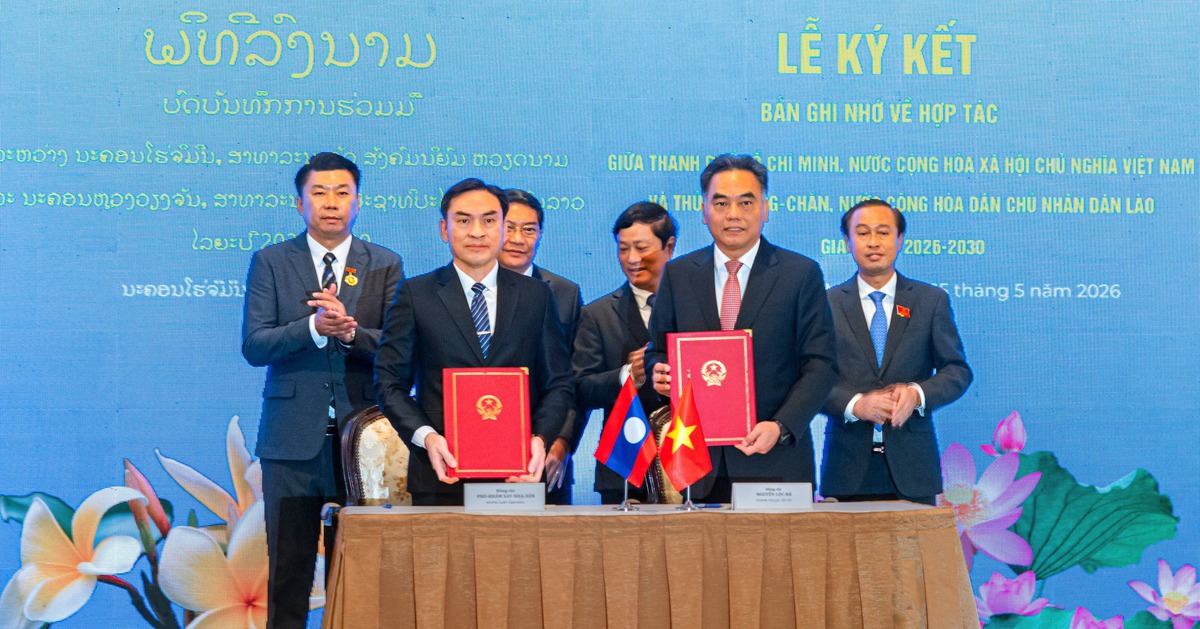 TP.HCM - Vientiane ký kết hợp tác giai đoạn 2026 - 2030
