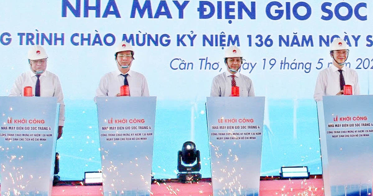 Khởi công 2 nhà máy điện gió gần 24.000 tỉ đồng tại Cần Thơ