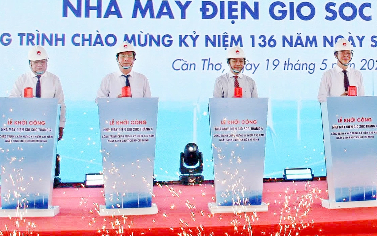 Khởi công 2 nhà máy điện gió gần 24.000 tỉ đồng tại Cần Thơ