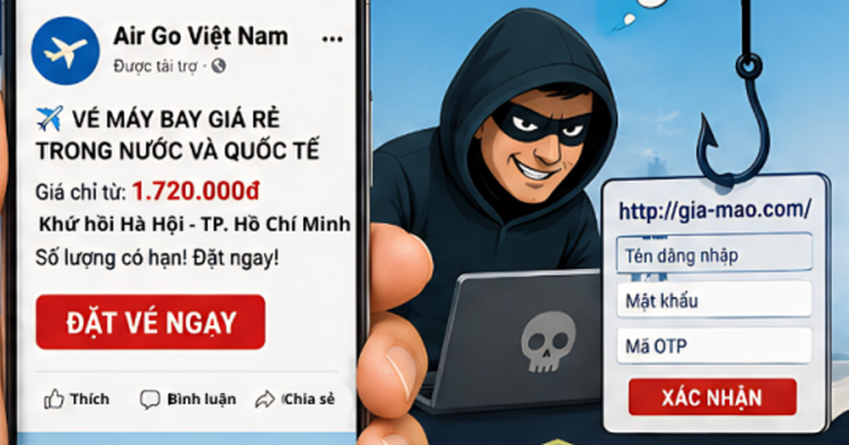Thủ đoạn lừa đảo đặt vé máy bay giá rẻ mùa du lịch