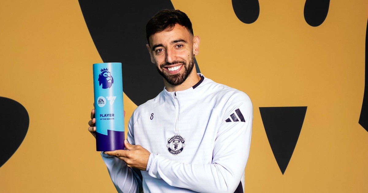 Bruno Fernandes đoạt danh hiệu Cầu thủ xuất sắc nhất Ngoại hạng Anh