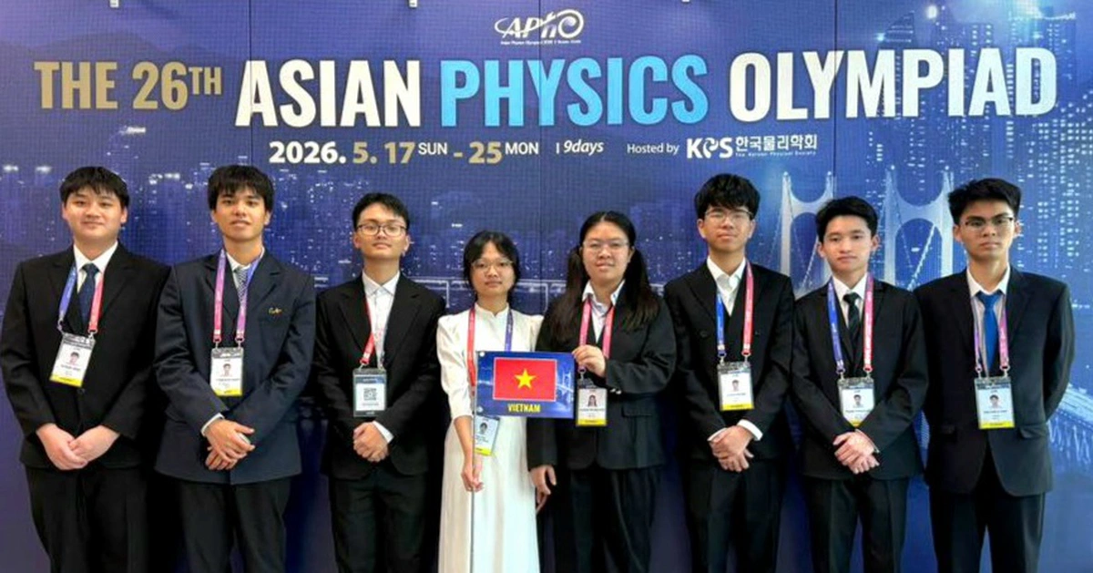 Đội tuyển Việt Nam dự Olympic vật lý châu Á năm 2026 lọt vào top 8