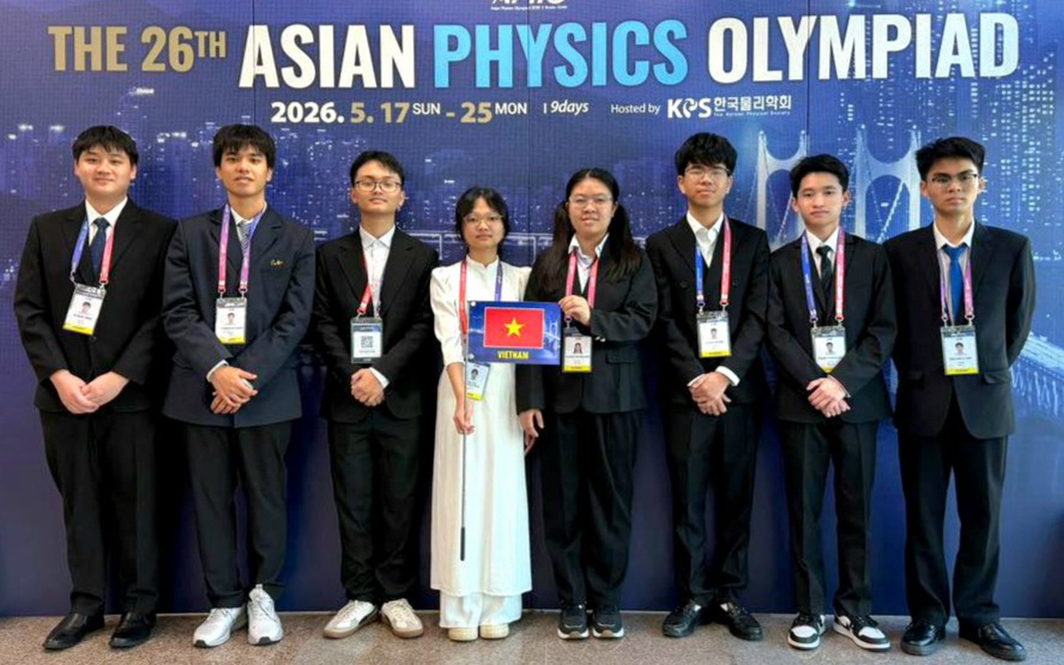 Đội tuyển Việt Nam dự Olympic vật lý châu Á năm 2026 lọt vào top 8