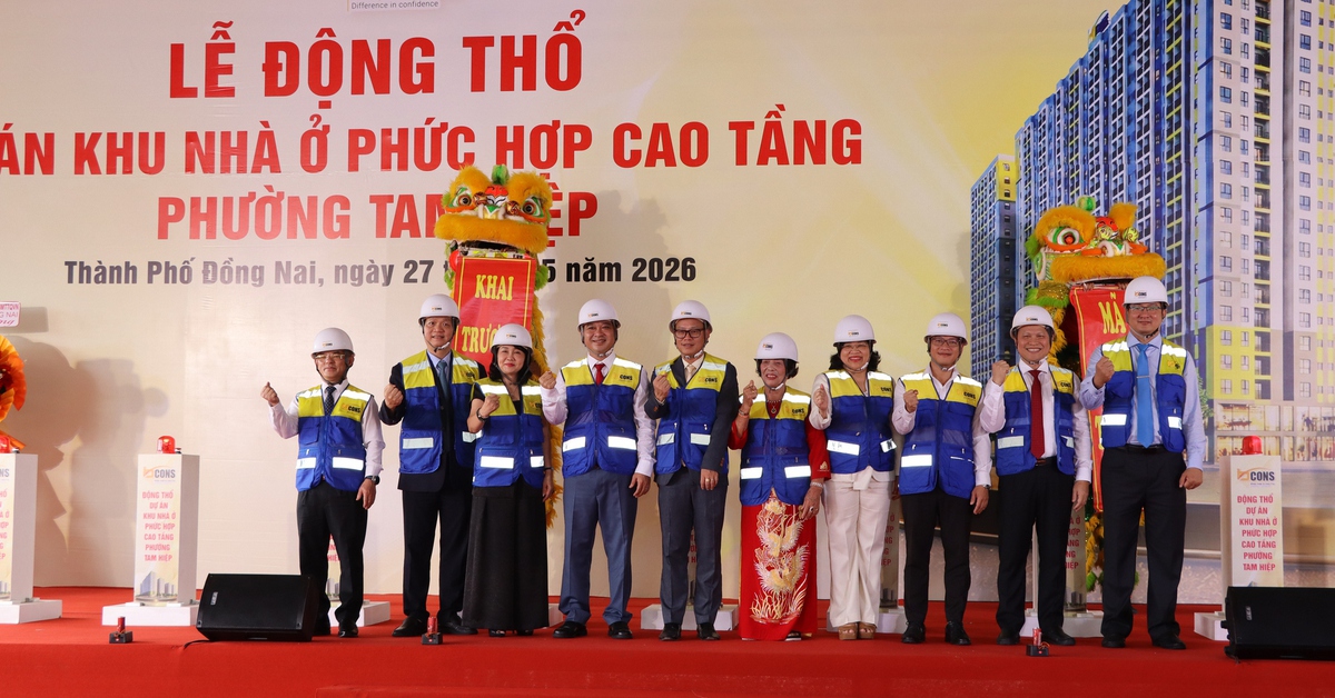 Động thổ khu nhà ở đầu tiên tại Đồng Nai sau khi lên thành phố, với 2.800 căn hộ