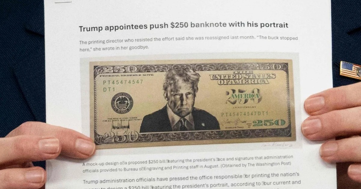 Mỹ dự định in hình ông Trump lên tờ tiền 250 USD