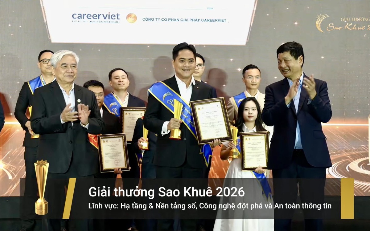 Sao Khuê 2026: CareerViet lập cú đúp ở 2 hạng mục giải pháp nhân sự ứng dụng AI