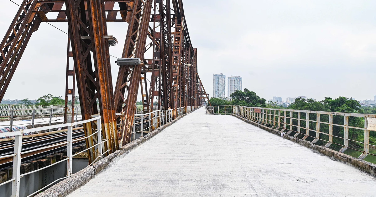 Diện mạo mới của cầu Long Biên sau thời gian cấm xe để sửa chữa