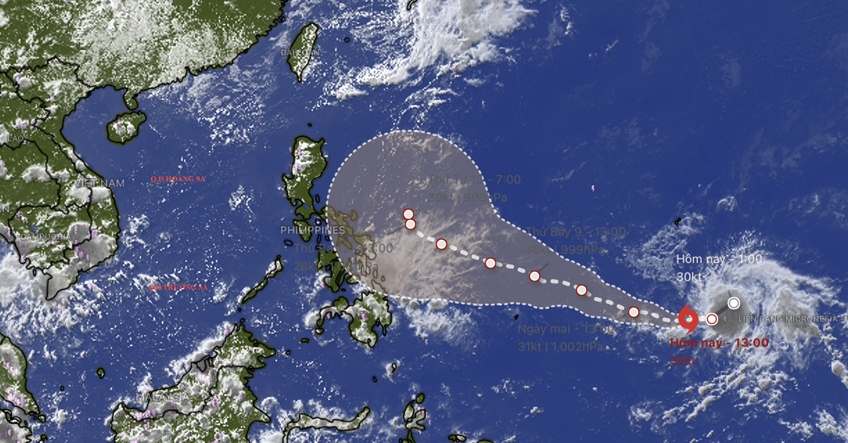 Bão Hagupit vừa hình thành ở tây bắc Thái Bình Dương, có vào Biển Đông?